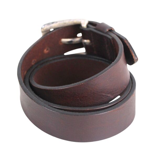 CLASSIC SADDLE BROWN REAL LEATHER 1 3/8"Wd CASUAL DRESS MEN'S BELT Sz 38/95 (X46 - Picture 4 of 13